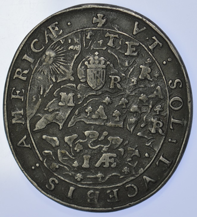 Ca.-1642---76-Cecil-Calvert-Maryland-Indian-Peace-Medal---Base-Metal